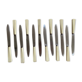 Set of 12 old Nogent knives