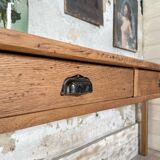 Console service in solid oak, circa 1900.