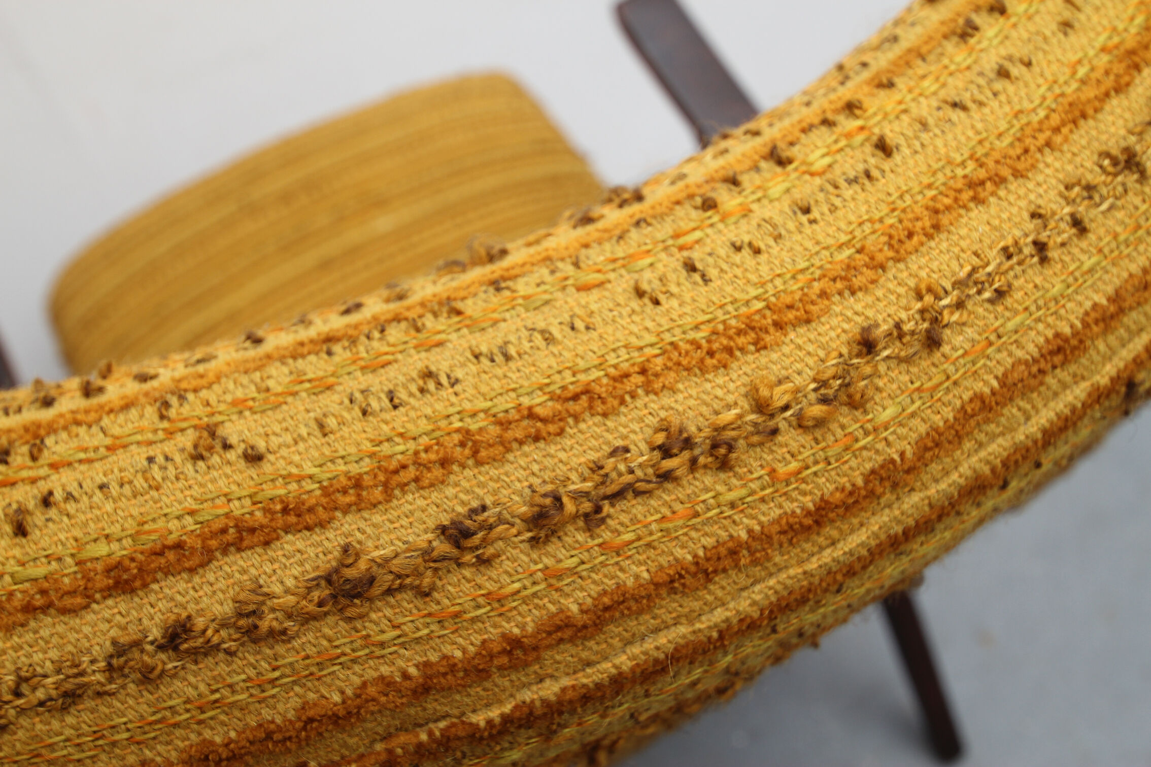 1950s highback chair ocher-yellow