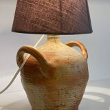 Vintage handmade pottery lamp