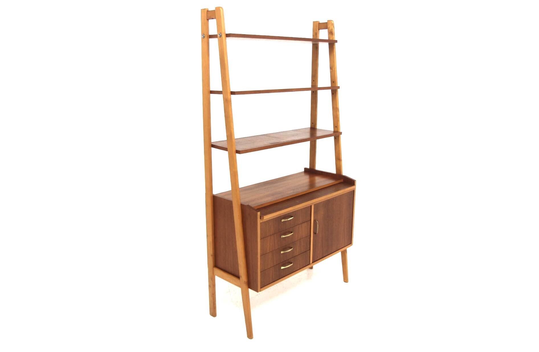 Scandinavian teak bookcase chest of drawers, Sweden, 1960