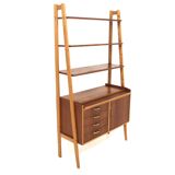 Scandinavian teak bookcase chest of drawers, Sweden, 1960