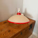 Suspension design Memphis red and white vintage model from the 80s.