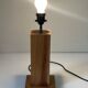 Lampe en pin vintage design années 70 80