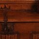 Oak bench chest with incorporated panels and gothic elements