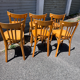 (Lot) 6 chaises Baumann bois clair