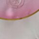 Vintage glasses service cup pink for 7 with service bowl