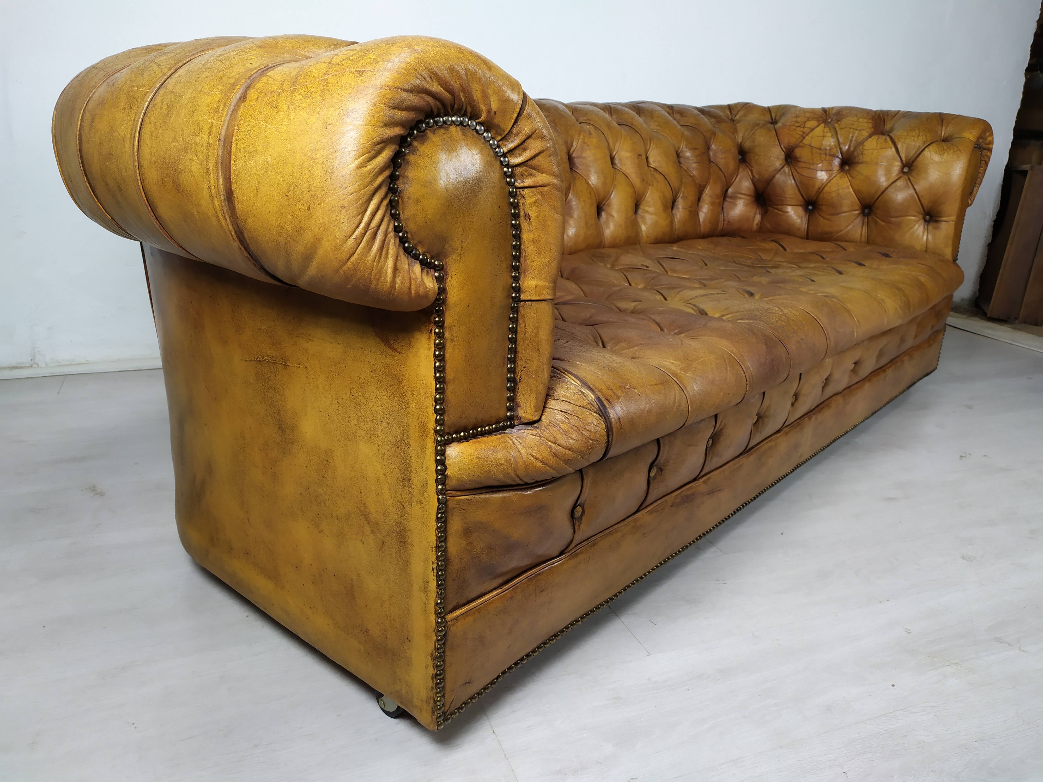 Chesterfield leather sofa