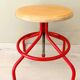 Adjustable vintage workshop stool