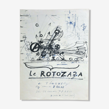 Jean Tinguely Rotozaza Original Lithograph Galerie Iolas 1967 on Arches Mourlot