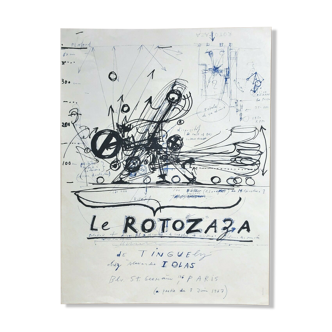 Jean Tinguely Rotozaza Original Lithograph Galerie Iolas 1967 on Arches Mourlot