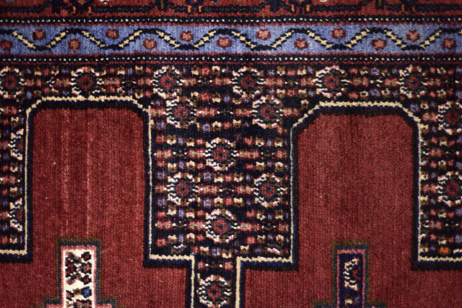 Vintage Hand-Woven Middle Eastern Oriental Senneh Rug, 1960s