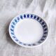 Badonviller Round Foot Dishes Blue Harlequin Patterns "Marie"