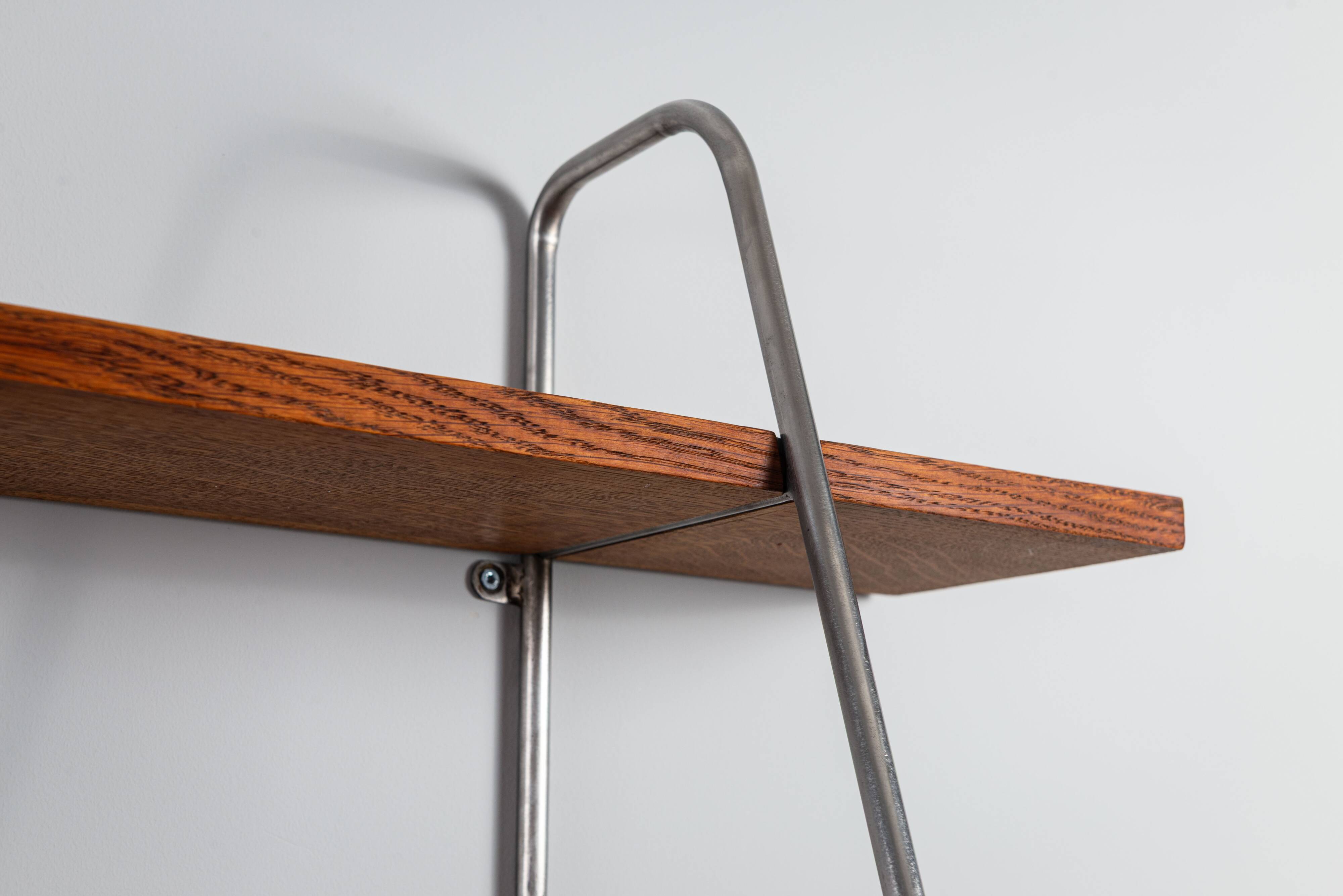 Solid oak wall shelf