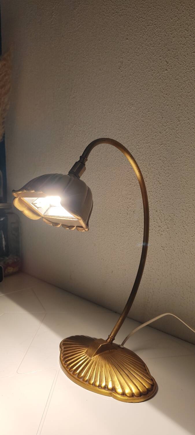 Magnificent bronze lamp by Lucas Rambouillet stone