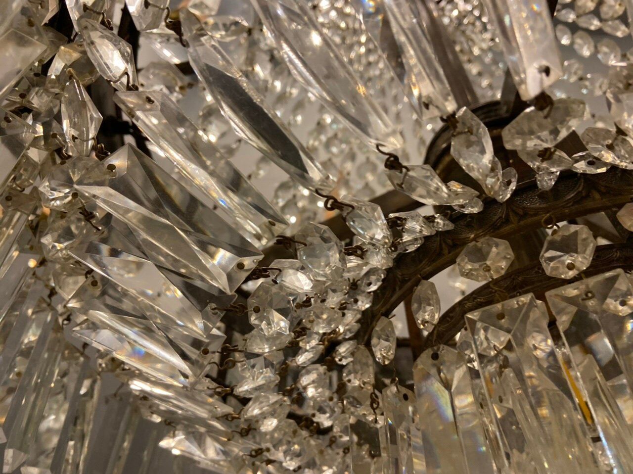 Italian crystal chandelier, 1940s