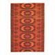 1970s Vintage Turkish Oushak Handmade Wool Cotton Orange Area Rug 186x272