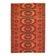 1970s Vintage Turkish Oushak Handmade Wool Cotton Orange Area Rug 186x272