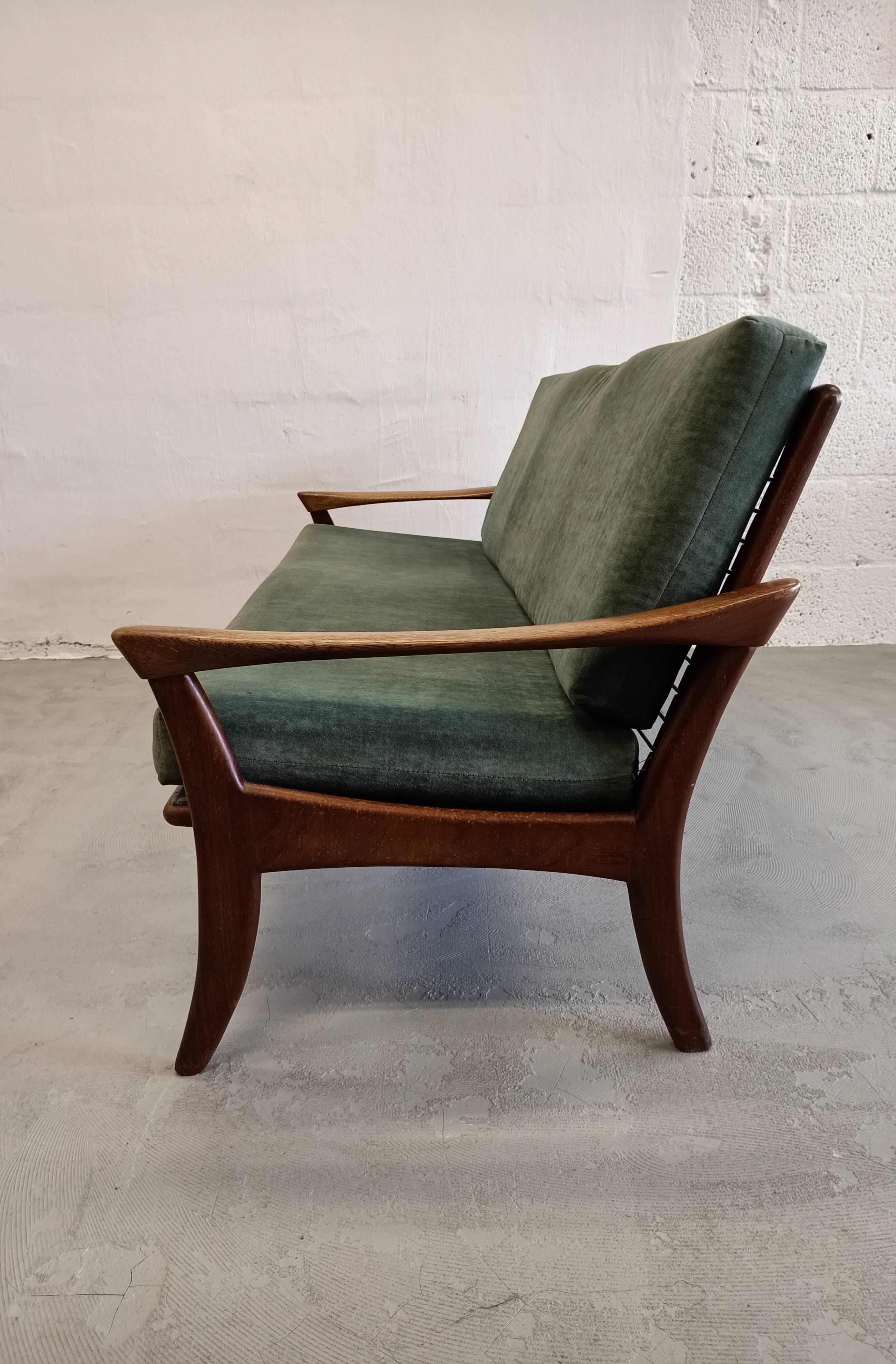 Teak Dutch design sofa by de Ster, 1960