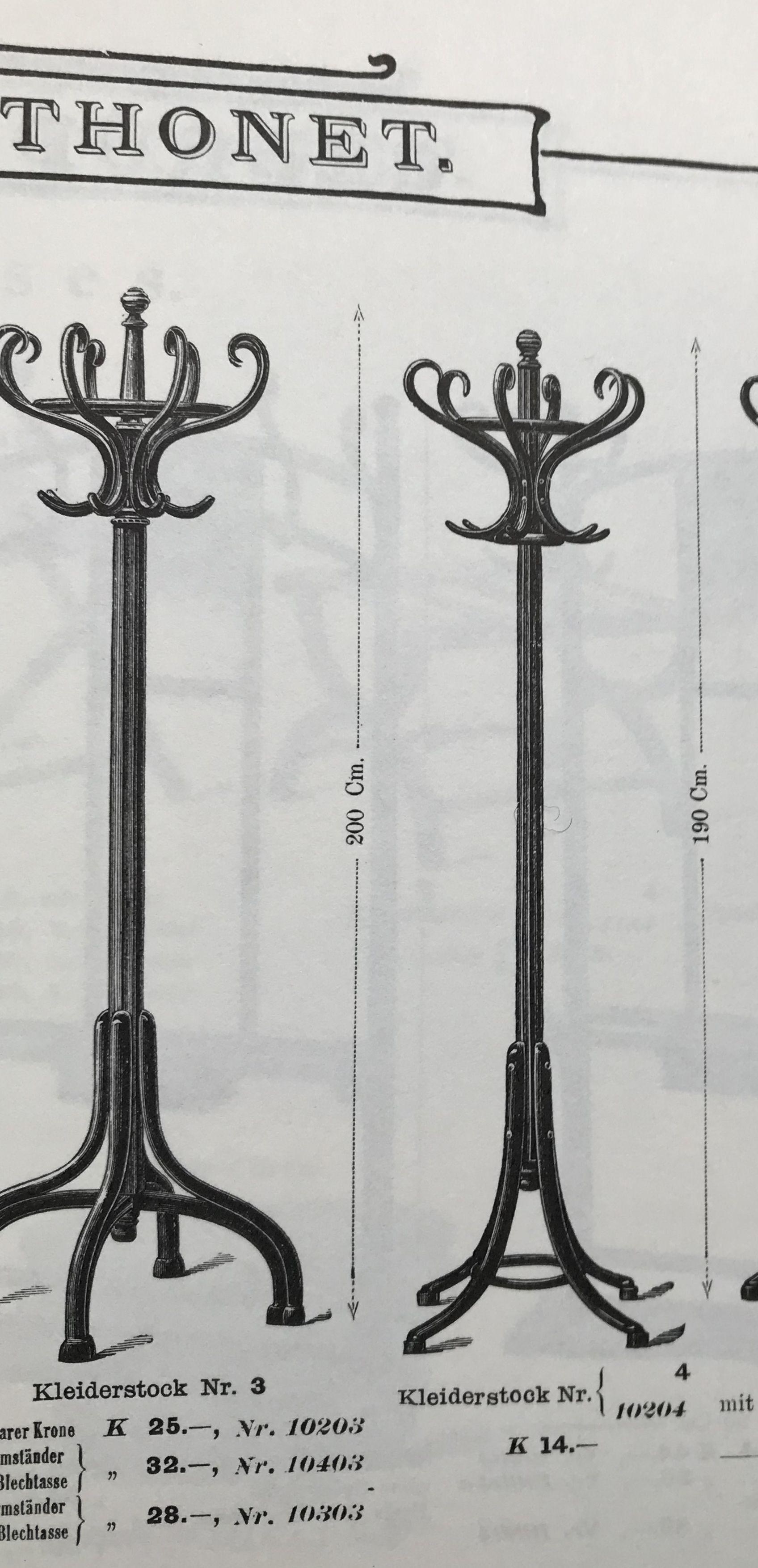 Coat rack parrot Thonet, curved wood 1930 - 40