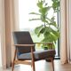 Scandinavian modern armchair graphite corduroy H.Lis