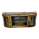 Upcycled Art Deco Walnut Wall Cabinet with Engraved and Slatted Glass - 193