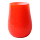Vase martelé rouge de style mid-century modern : Elme Glasbruk, verre suédois, années 1960.