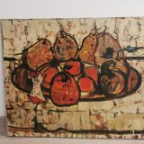 Nature morte, huile sur toile