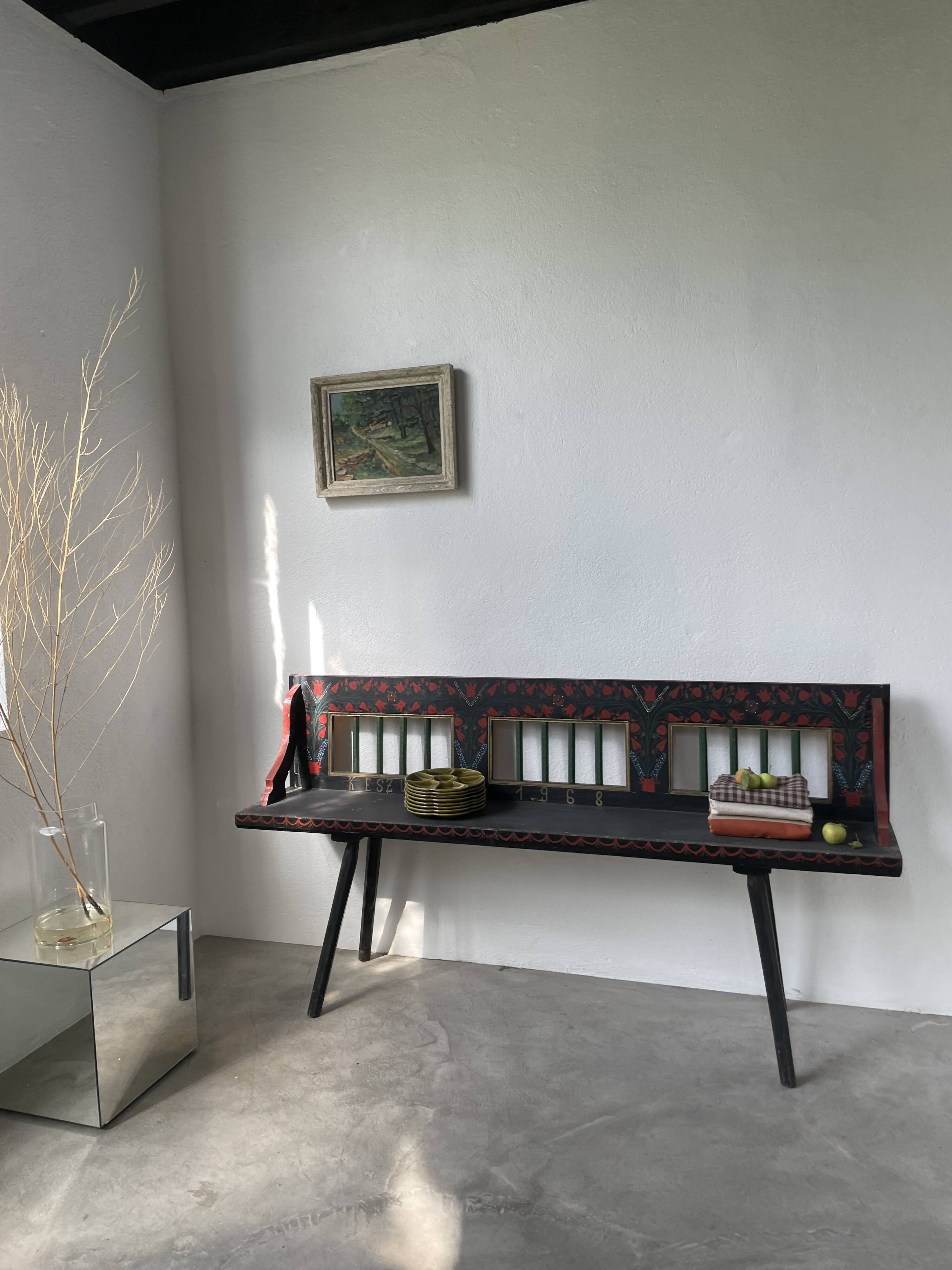 Moldavian bench 1968 polychrome