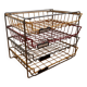 Étagère de bureau trieur en métal avec compartiment coulissant fabrication allemande marque scharzwald des années 50