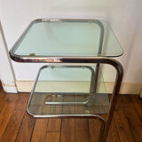 Service/end of vintage canape 1970 double tray