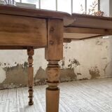 Walnut farmhouse table + extensions