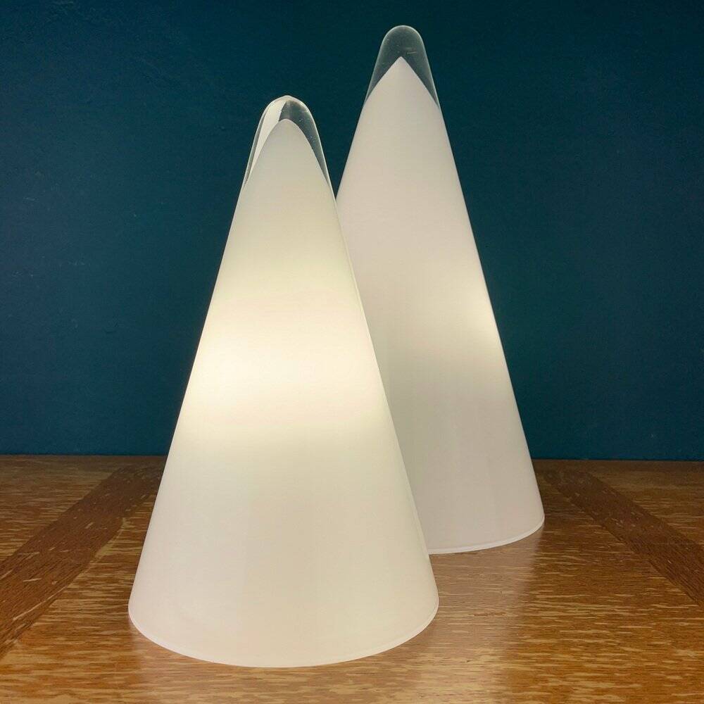 Cone table lamps Murano, Italy, 1970s, set of 2