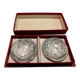 Crystal and silver-plated salt and pepper set