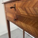 Console marqueterie directoire en acajou