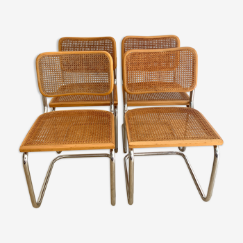 Set de 4 chaises Cesca B32 de Marcel Breuer