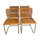 Set de 4 chaises Cesca B32 de Marcel Breuer