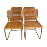 Set of 4 chairs Cesca B32 by Marcel Breuer