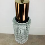 Pair of vintage cut glass pendant lights from the 1970s.