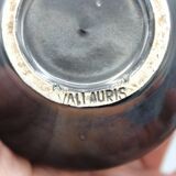 Ancienne ceramique pichet design vintage noir jaune