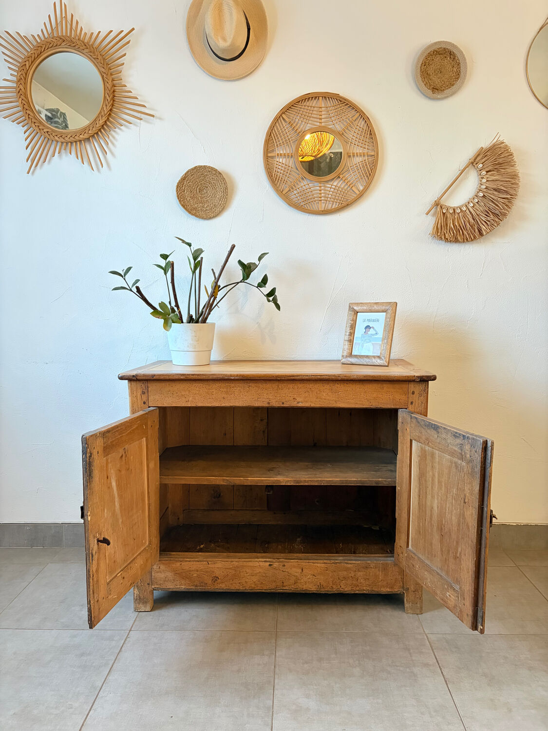 Vintage Parisian buffet in solid oak
