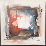2 peintures abstraites, Danemark, fin du 20e siècle