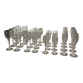 Baccarat crystal glassware service, Saint Remy model in original boxes.