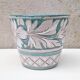 Cache pot en terre cuite emaillée Italie
