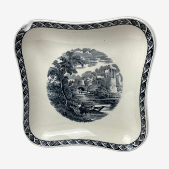 Square dish made of antique Wedgwood porcelain