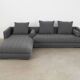 Canapé d'angle graphite, design scandinave, années 00