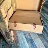 Old cabin trunk in vellum