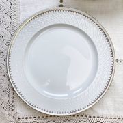 7 vintage flat plates in golden white porcelain BAVARIA model "Annabell"