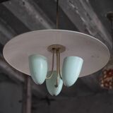 Vintage lacquered metal pendant from the 1950s, Herman Busquet for Hala.