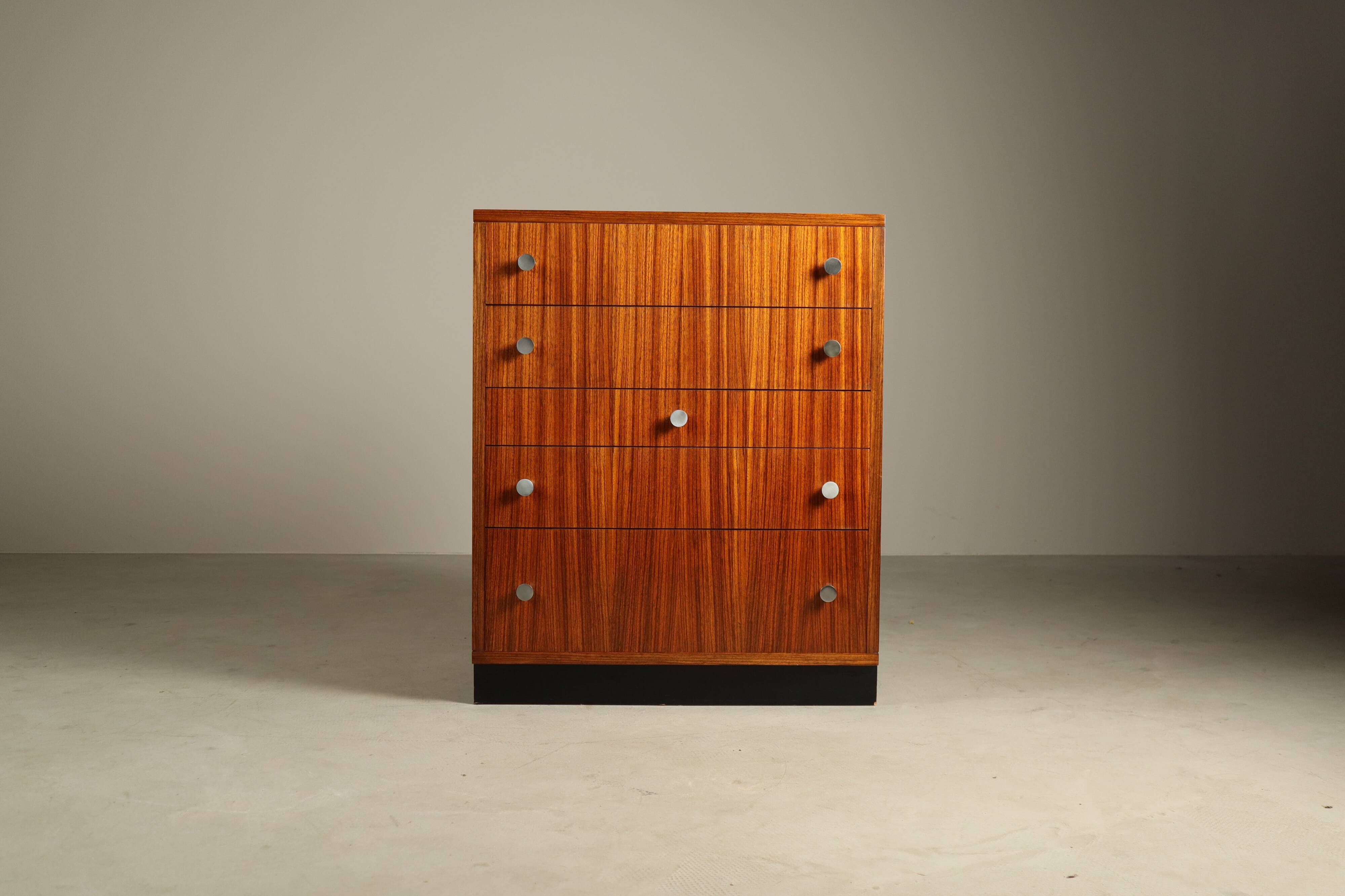 Alfred Hendrickx for Belform – Zebrano chest of drawers, 1960s